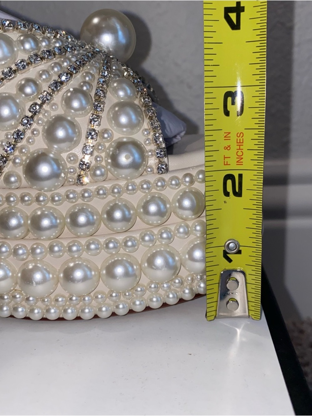 Azalea Wang Astrella Pearl-Embellished Platform Heels - Picture 6 of 7